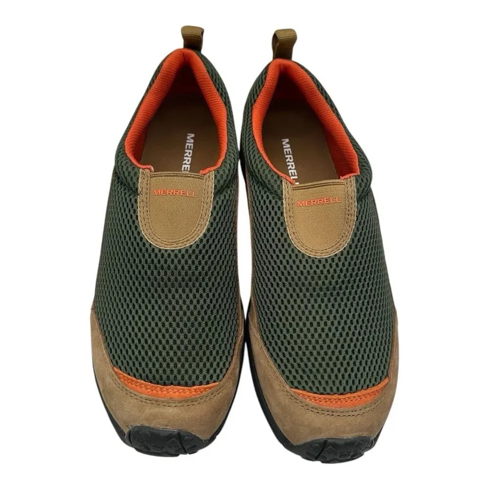 Merrell Jungle Moc Breeze SE Shoes Men 9.5 M Veridian Green Brown Slip On Hiking